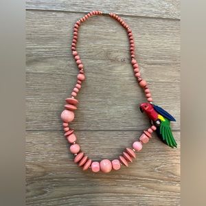 Coral Parrot Necklace